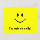 顔のポストカード あなたが私を笑顔にする！ ポストカード (正面)