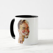 顔のマグをぬらして下さい マグカップ (正面左)