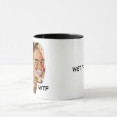 顔のマグをぬらして下さい マグカップ (中央)