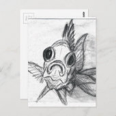 顔のリス ポストカード (正面/裏面)