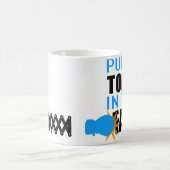 顔の今日穿孔器 コーヒーマグカップ (中央)