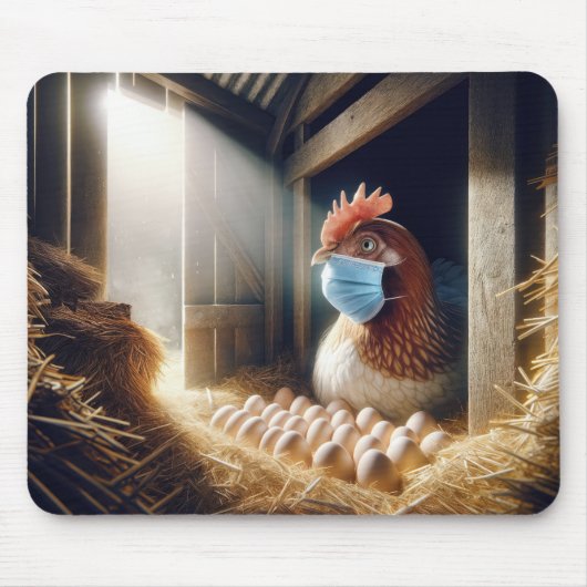 顔の仮面 マウスパッド (正面)