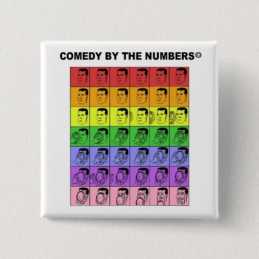 顔の円-ボタン 缶バッジ (正面)