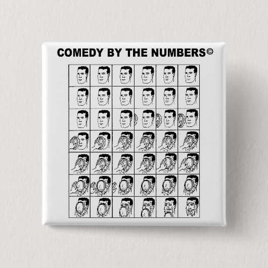 顔の円-ボタン 缶バッジ (正面)