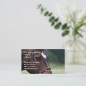 顔の名刺の白のアラビアの馬 名刺 (スタンド正面)