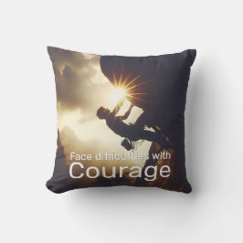 顔の困難は勇気を出して成功後を追する アウトドアクッション