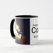 顔の困難は勇気を出して成功後を追する マグカップ (正面左)