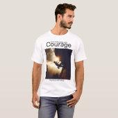 顔の困難は勇気を出して成功後を追する Tシャツ (正面フル)