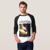 顔の困難は勇気を出して成功後を追する Tシャツ (正面フル)