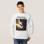 顔の困難は勇気を出して成功後を追する Tシャツ (正面フル)