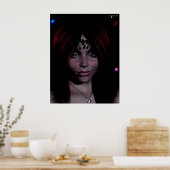 顔の女神 – 乙女 ポスター (キッチン)