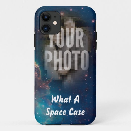 顔の宇宙カスタム写真 Case-Mate iPhoneケース (裏面)