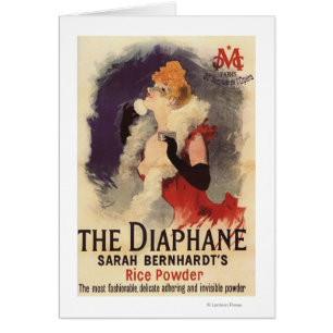 顔の広告宣伝ポスターを粉にしているLaのDiaphaneの女性