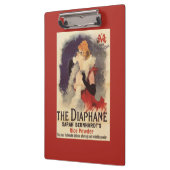 顔の広告宣伝ポスターを粉にしているLaのDiaphaneの女性 クリップボード (左)