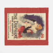 顔の広告宣伝ポスターを粉にしているLaのDiaphaneの女性 フリースブランケット (正面(横))