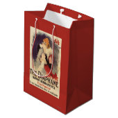 顔の広告宣伝ポスターを粉にしているLaのDiaphaneの女性 ミディアムペーパーバッグ (裏面アングル)