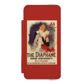 顔の広告宣伝ポスターを粉にしているLaのDiaphaneの女性 Incipio iPhoneウォレットケース (フォリオ 正面)