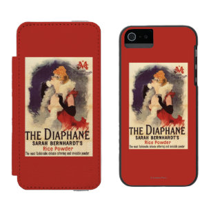 顔の広告宣伝ポスターを粉にしているLaのDiaphaneの女性 iPhone SE/5/5sウォレットケース