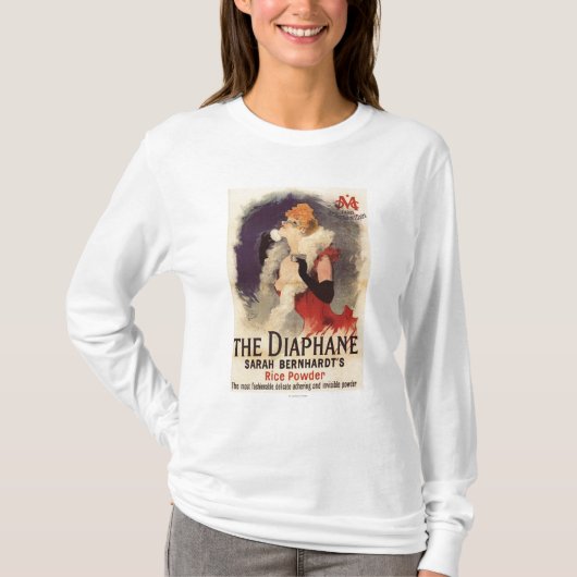 顔の広告宣伝ポスターを粉にしているLaのDiaphaneの女性 Tシャツ (正面)