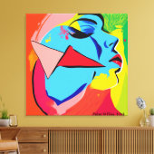 顔の引き伸ばしキャンバス印刷 キャンバスプリント (インサイチュ (リビング))