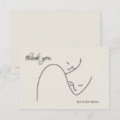 顔の感謝カード サンキューカード (正面/裏面)