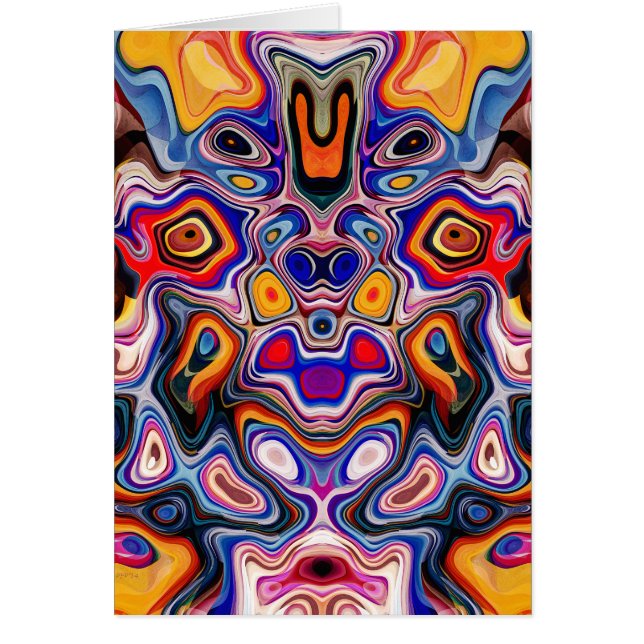 顔の抽象芸術図形3 (正面)