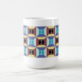 顔の正方形5 コーヒーマグカップ (中央)