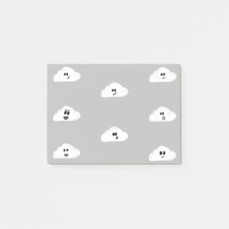 顔の灰色(2)の雲 ポストイット