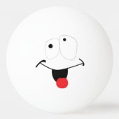 顔の球 卓球ボール (正面)