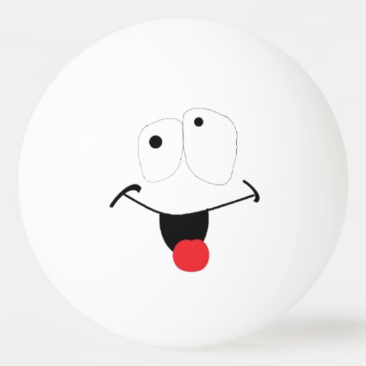 顔の球 卓球ボール (正面)