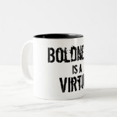 顔の生命自信をもって ツートーンマグカップ (正面左)