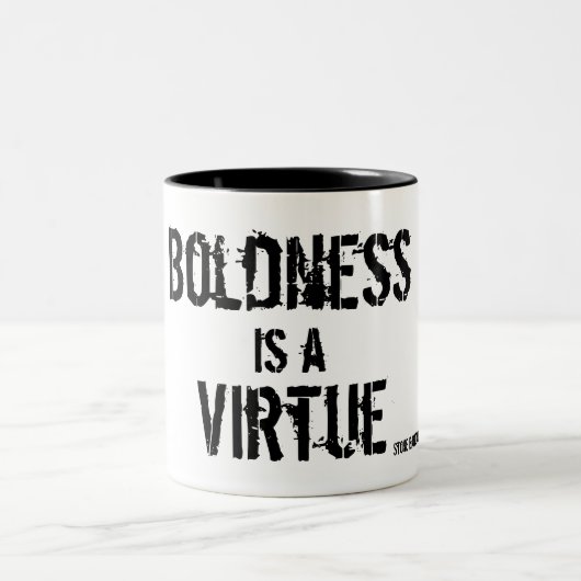 顔の生命自信をもって ツートーンマグカップ (中央)