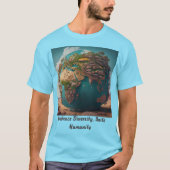 顔の統一：多様性を世界中で受け入れる Tシャツ (正面)