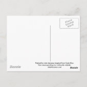 顔の絵画の郵便はがきのハチドリのハイビスカス ポストカード (裏面)