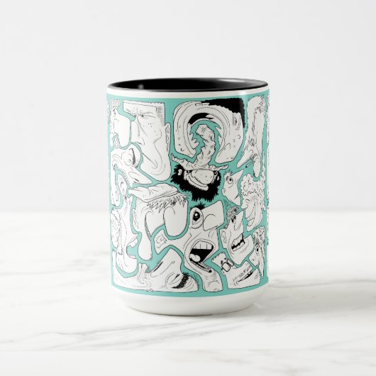 顔の線画 マグカップ (中央)