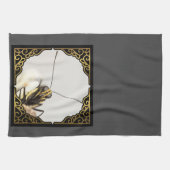 顔の蝶 – クローズアップ（昆虫）オオカバマダラ、モナーク キッチンタオル (横)