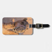 顔の表情おもしろいのラクダ – オマーン ラゲッジタグ (正面横)