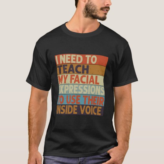 顔の表情に内面を表現させて Tシャツ (正面)