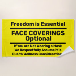 顔の被覆オプション – 医療控除 ビーチタオル