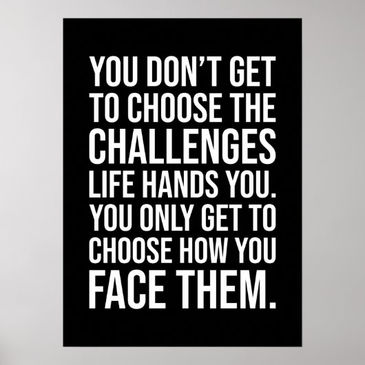 顔の課題 – 成功やる気を起こさせる ポスター (正面)