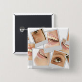 顔の部品 缶バッジ (正面&裏面)