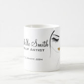 顔の長い点滅Lash Extensions コーヒーマグカップ (中央)