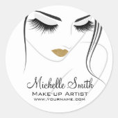 顔の長い点滅Lash Extensions ラウンドシール (正面)