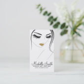 顔の長い点滅Lash Extensions 名刺 (スタンド正面)