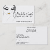 顔の長い点滅Lash Extensions 名刺 (正面/裏面)