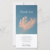 顔の雲3の悔やみや弔慰は写真カード感謝していしています サンキューカード (正面)