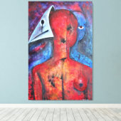 顔の非表示 キャンバスプリント (インサイチュ (ウッドフロア))