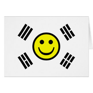 顔の韓国人の旗