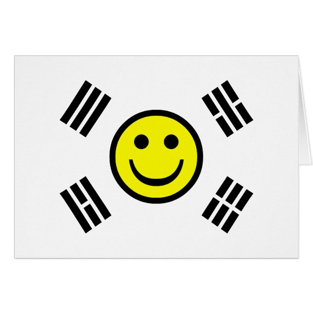 顔の韓国人の旗 (正面横)