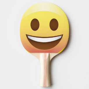 顔のEmojiの卓球ラケットの夏のおもしろい 卓球ラケット